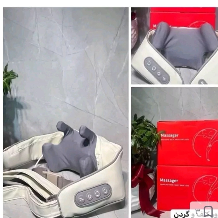 ماساژور کتف و گردن با رویه چرم قابل شست و شو اورجینال