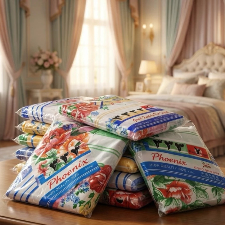 ملافه و رخت خواب پیچ دونفره تمام نخ طرح گل